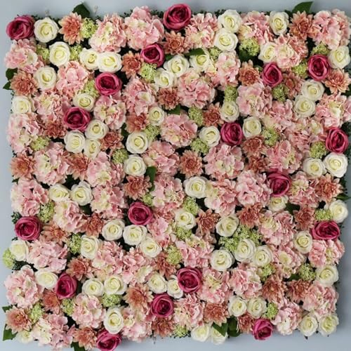 HinyoCo 32 Pcs Silk Hydrangea Artificial Flowers Hydrangea Heads No Stems, Used for Home Wedding Party Decoration (Dark Pink) - color: Dark Pink