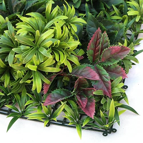 ULAND Artificial Plant Wall Panels, 1pc 40"x40" Greenery Grass Wall Backdrop Decoration, Faux Ivy Leaves Outdoor Privacy Fence Covering - color: B051JM