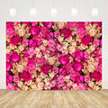 Ticuenicoa 10x7ft Pink Red Rose Flowers Photography Backdrop Valentine's Day Photo Background Baby Shower Wedding Birthday Decoration Bridal Shower Wedding Blossoms Roses Wall Art - size: 10x7ft