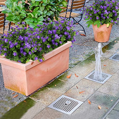 6 Bundles Artificial Flowers, Fake Artificial Greenery UV Resistant No Fade Faux Plastic Plants for Wedding Bridle Bouquet Indoor Outdoor Home Garden Kitchen Office Table Vase (Purple) - color: Purple