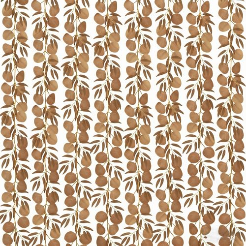 CQURE 12 Pack 84Ft Eucalyptus Garland,Artificial Eucalyptus Willow Leaves Table Greenery Garland Wreath Vines for Wedding Party Table Fireplace Bedroom Wall Room Decor - size: 84Ft-12Pack-Willow-Brown