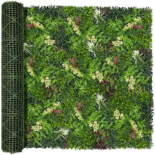 Artificial Ivy Boxwood Roll: 80"x120" UV Resistant Green Leaves Faux for Interior Backdrop,Garden and Indoor Outdoor Wall&Fence Covering Privacy, Party Wall Greenery Decor - size: 80"x120"