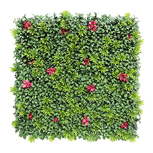 ECOOPTS 40"x40" Faux Ivy Privacy Fence Screen Artificial Boxwood Panels Topiary Hedge Plants for Indoor Outdoor Decoration, #1 Mixed Leave, 1 Pack - color: 40"x40" #1 Mixed Leave, size: 40"x40"