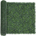 TTTM Artificial Boxwood Hedge Roll: 48"x120" UV-Resistant Faux Green Ivy Leaves Grass Wall Panel Fence for Indoor/Outdoor Privacy Screen, Wedding Backdrops, and Home Greenery Wall Decor. - size: 48"X120"