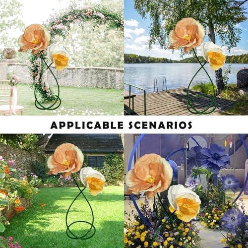 3D Champagne Gold White Orange Artificial Flowers Decor for Party - Fake Flowers Waterproof Set Decoration for Home Room Kitchen Garden, Shopping Mall Supermarket Decoration - color: L-mixed Color-a
