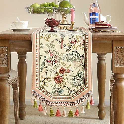 patdrea Velvet French Table Runner Farmhouse for Home Kitchen Dining Decor Parties Family Dinners Wedding 12"*87" - color: Cullom Velvet, size: 12"*87"