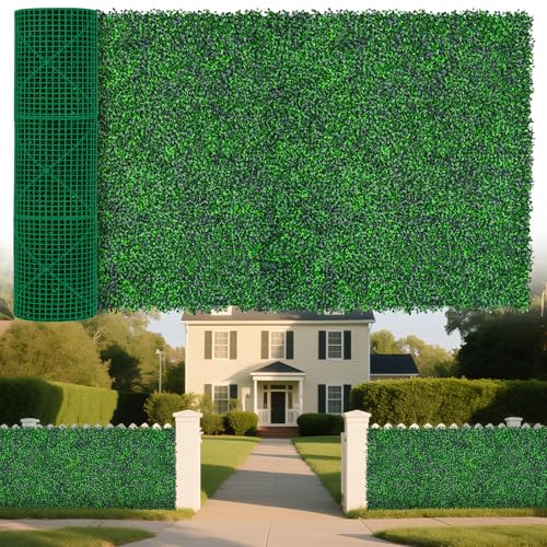 Yangrass Artificial Fence Panel Roll,60"x 180"(75 sq.ft) UV-Anti Faux Ivy Leaves Privacy Fence Screen Grass Wall Roll Panels for Indoor Home Decor and Outdoor Garden Backyard - size: 60x180 IN