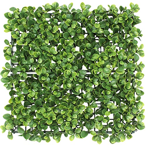 E&K 20" x 20" Artificial Plant Fence Panel Faux Leaves Grass Wall Privacy Screen Panel Decorative for Indoor Outdoor (Lechuguilla, 6 Pcs) - color: Lechuguilla - 01