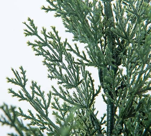 HAIHONG 5ft Artificial Cedar Topiary Trees - Fake Boxwood Topiary Cypress Trees Potted Plants, Artificial Plants Shrubs for Home Indoor Outdoor Garden Porch Decor - size: 8in