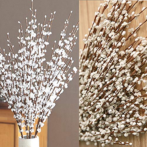 Wootkey 5pcs 29.5" Faux Jasmine Artificial Flowers Tall White Floral Branches Stem for Home Wedding Vase Filler Party DIY Decoration - color: White, size: 5pcs-29.5''
