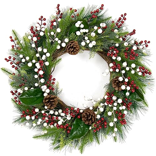 LLZLL 32 Pack Christmas Tree Decorations, Artificial Red Berry Stems 6.5 Inch Christmas Berry Picks with Holly Berries for Xmas Winter Holiday Home DIY Ornaments - color: Red