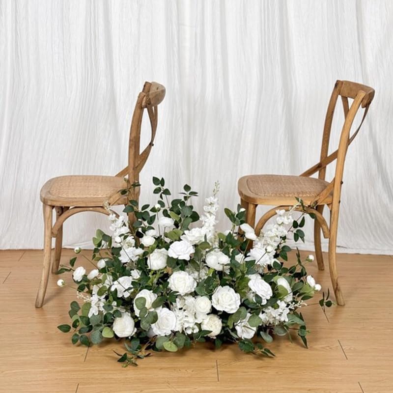 White Ground Flowers, White Wedding Decor, Aisle Flower Decoration, Barrel Whiskey Arrangement, Alter Flowers, Bridal Shower (36in) - size: 36in
