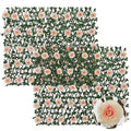 Expandable Fence Privacy Screen with Artificial Flower, Greenery Expandable Stretchable Covers Panel Privacy Fence for Balcony Patio Garden, Single Sided Leaves (Pink Rose, 2 Pack) - color: Pink Rose, size: 2 Pack
