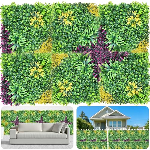 Boxwood Panels, 12PCS 20"x20" Grass Wall, Plant Wall, Grass Backdrop, Privacy Screen, Artificial Boxwood Panels, Sun Protected Green Decor for Outdoor, Garden, Backyard and Décor - size: 12 Pieces 20x20-A