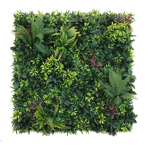 ULAND Artificial Plant Wall Panels, 1pc 40"x40" Greenery Grass Wall Backdrop Decoration, Faux Ivy Leaves Outdoor Privacy Fence Covering - color: B051JM