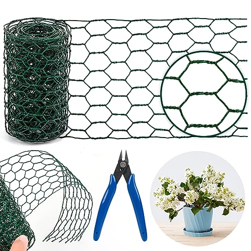 Floral Wire Netting, 4 x 118 Inch Mesh Netting with Plier, Protect Plant & Decorate Flower Arch, DIY Craft - size: 0.1*2m