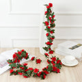 250cm Artificial Peony Flowers Fake Plant DIY Wedding Home Room Decoration (Red) - color: Red