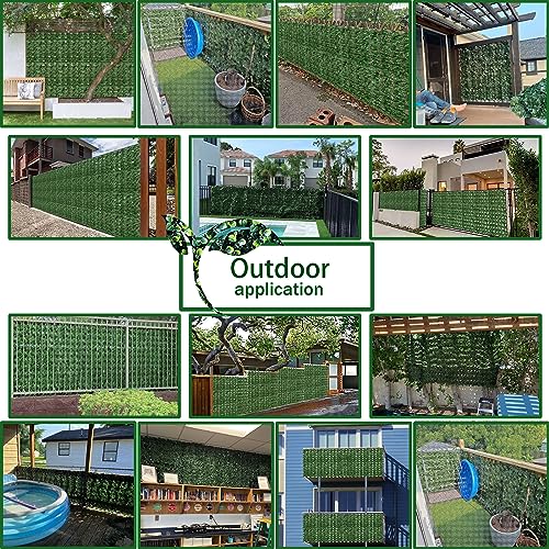 ODTORY Artificial Ivy Privacy Fence Wall Screen,60X120 in UV-Anti Faux Greenery Backdrop Ivy Vine Leaf Hedges Fence Panels for Patio, Balcony, Garden, Backyard Indoor Outdoor Green Wall Decor - size: 60 in x 120 in- Vine Leaf