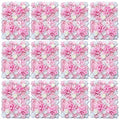 Artificial Silk Flower Wall, 12pcs Dark Pink and White, Wedding & Candy Wall, 23.62 x 15.74in - color: Dark Pink and White