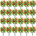 Tigeen 24 Pack Strawberry for Decoration Fake Strawberry Branches Artificial Vivid Red Faux Tables Centerpiece for Kitchen Stem Fruits for Home Spring Summer Decor - style: Strawberry
