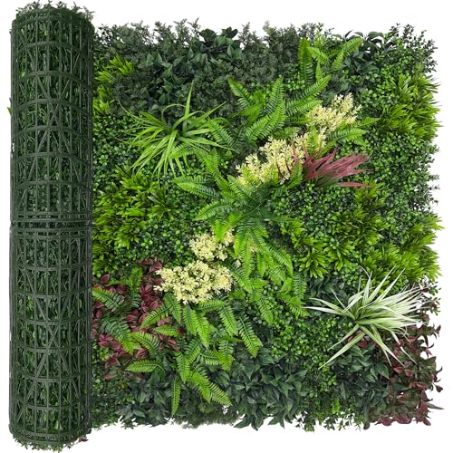 Artificial Ivy Wall Boxwood Roll: 40"x120" UV Resistant Green Leaves Faux for Interior Backdrop,Garden and Indoor Outdoor Wall&Fence Covering Privacy, Party Wall Fence Decor - size: 40"x120"(1P)