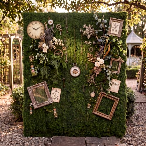 Zeyune 1 Pcs Artificial Moss Table Runner for Wonderland Tea Party Decoration Fake Moss Sheet Roll Waterproof for Enchanted Forest Fairy Decor Holiday Garden Wedding Birthday (39 x 39 Inch,Green) - color: Green, size: 39 x 39 Inch
