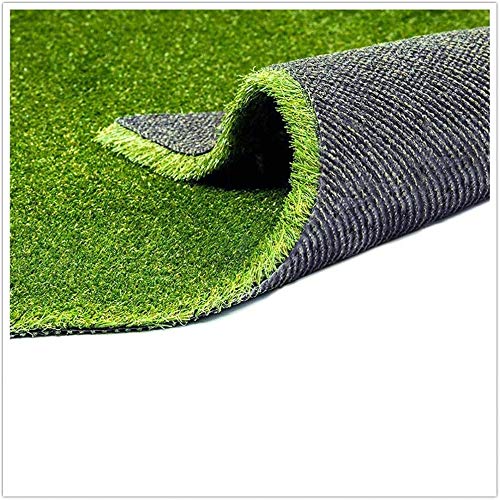 Fas Home Artificial Grass Turf 7FTX15FT,0.8" Pile Height Realistic Synthetic Grass, Drainage Holes Indoor Outdoor Faux Grass Astro Rug Carpet for Pet Dog Garden Backyard Balcony - color: 7FT, size: 7FTX15FT