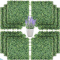 Grass Wall Backdrop, 12 Pcs 20”x20” Panels, Artificial Greenery Backdrop, Dense Leaves Privacy Hedge Screen for Indoor Outdoor Garden Fence Wedding Decor (Covers 33 Sq Ft)