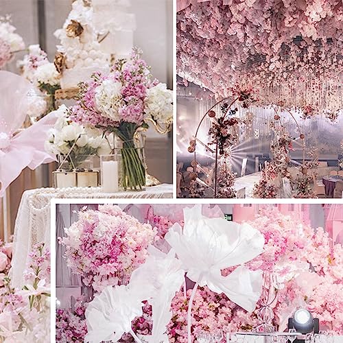 HinyoCo 32 Pcs Silk Hydrangea Artificial Flowers Hydrangea Heads No Stems, Used for Home Wedding Party Decoration (Light Pink) - color: Light Pink