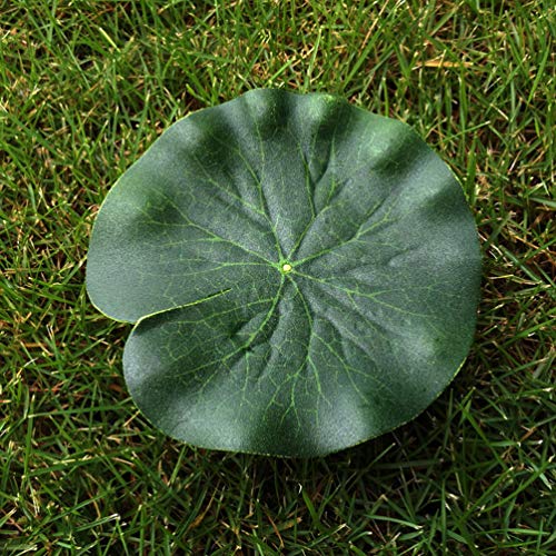 5Pcs Lily Pads for Ponds, Artificial Lotus- Water Lily Pads Leaves & Floating Foam Lotuses for Garden Fish Pond Aquarium Pool Wedding Decor