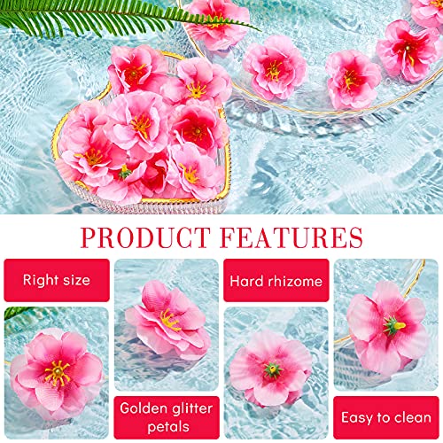 WILLBOND 150 Pieces Cherry Blossom Heads Artificial Fake Silk Cloth Petals Mini Cherry Flowers Petals for Dress DIY Accessories Home Wedding Party Decoration (Classic) - color: Classic