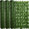 Funtery 3 Pieces Balcony Privacy Screen 39.4 x 118 Inch Outdoor Artificial Ivy Privacy Fence Artificial Hedges Fence and Faux Ivy Vine Leaf Decoration for Outdoor Garden Patio Balcony Decor