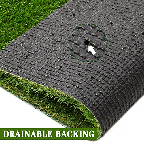 AYOHA Artificial Turf 3 ft x 6 ft with Drainage, 1.38 Inch Realistic Fake Grass Rug Indoor Outdoor Lawn Landscape for Garden, Balcony, Patio, Synthetic Grass Mat for Dogs, Customized - size: 3 ft x 6 ft