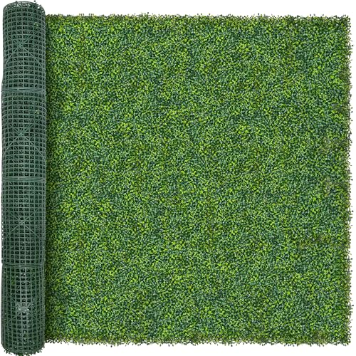 ODTORY Artificial Boxwood Roll Panels: 80 X 120 in(67 sqft) UV-Anti Fake Ivy Privacy Fence Wall Screen for Indoor Outdoor Green Grass Wall Decor & Hedge Fence Covering Privacy - size: 80 X 120 IN