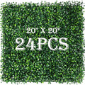 24PCS Grass Wall Panels 20"x20" Artificial Grass Wall Panels Greenery Backdrop Decor Boxwood Hedge Panels, Backdrop for Party Wedding Indoor Backyard Christmas Decoration - size: 24 Pieces 20x20