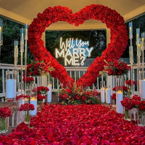 Grever 1000 Pieces Mother's Day Artificial Silk Rose Petals Faux Red Flowers for Wedding Valentines Proposal Anniversary and Romantic Party Decoration (Dark Red) - color: Dark Red