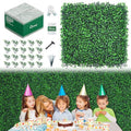 Grooy 16PCS Grass Wall, Artificial Boxwood Panels, Privacy Hedge Fence Screen with UV Protection, Greenery Backdrop for Indoor Home Wedding Decor and Outdoor Garden Backyard
