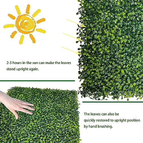 ODTORY Artificial Ivy Privacy Fence Wall Screen: 72 X144 in (72 sqft) UV-Anti Faux Boxwood Roll Panels Greenery Backdrop Ivy Vine Leaf Hedges Fence Panels for Indoor Outdoor Green Wall Decor - size: 6 ft x 12 ft- Boxwood