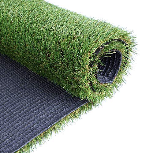 Petgrow Synthetic Artificial Grass Turf Lawn 4ft x 20ft, 1.38" Outdoor/Indoor Fake Grass Rug Astroturf for Dogs,Faux Grass Rug with Drainage Holes/Custom Size Provided - color: 4ft, size: 4 x 20ft
