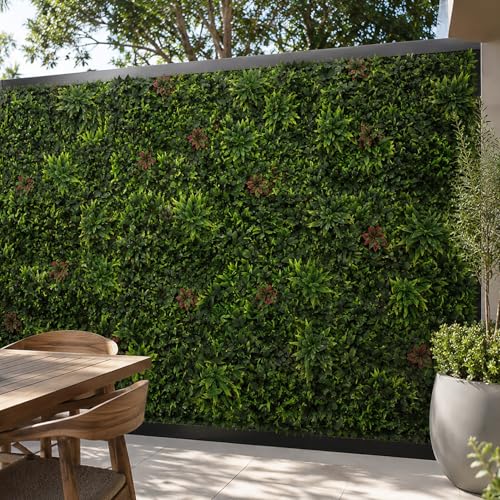 3rd Street Inn Artificial Greenery Wall Panels for Privacy - 12-Pack - color: Jungle Mix