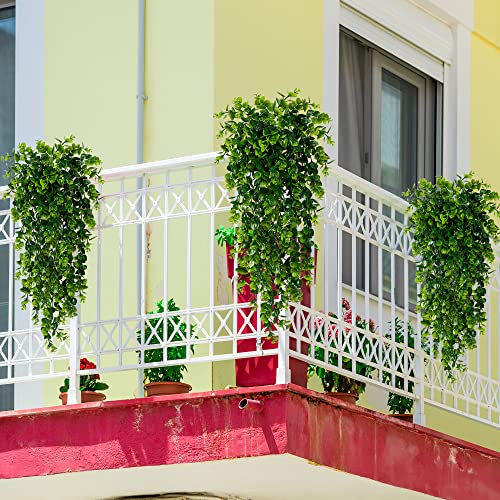 Sggvecsy 8 Pack Artificial Hanging Plants Fake Hanging Plant Faux Hanging Eucalyptus UV Resistant Plastic Plants for Indoor Outdoor Room Wall Wedding Patio Porch Decor - size: 8Pcs
