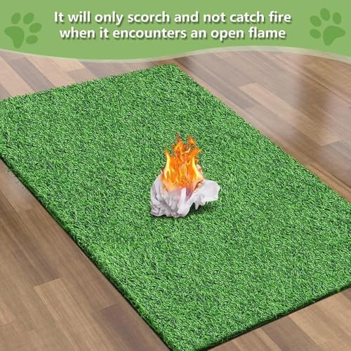 Artificial Grass for Dogs Pee Tray Fake Grass Mat for Professional Puppy Potty Trainer Replacement Dog Grass Pad for Indoor and Outdoor 39.3 x 31.4 Inch (Pack of 1) - size: 39.3 x 31.4 Inch (Pack of 1)