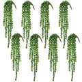 CEWOR 8pcs Artificial Succulents Hanging Greenery Plants Fake String of Pearls for Wall Home Garden Outdoor Decor (24 Inches Each Length)