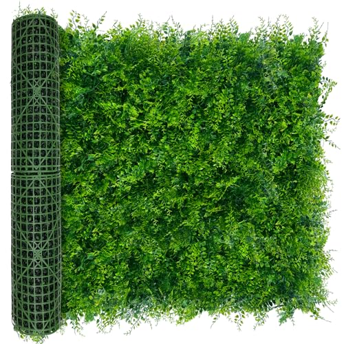 Greenery Faux Grass Wall Backdrop 40"x120"（33.5 SQFT） UV-Anti Artificial Green Boxwood Panel for Patio Balcony Privacy & Ivy Fence Covering Privacy, Garden, Backyard Wall Backdrop Decor - color: 3D Style 1, size: 40"x120"