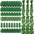 XunYee 60 Pcs Total 82.5 ft Jungle Theme Party Decoration, Tropical and Monstera Palm Leaves, 2026 Artificial Ivy Rattan Vines, Fake Greenery Faux Leaves for Baby Shower Safari Party Decoration Set - style: Ivy Vines