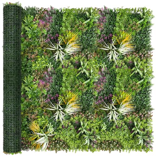 Artificial Grass Wall Roll Panels: 6FT x 12FT Boxwood Hedge Panels, UV-Anti Privacy Fence Screen, Fake Greenery Backdrop for Indoor Outdoor Garden, Party, Wedding Decor - size: 6FTx12FT