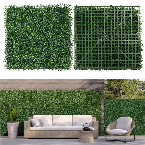 12PCS Grass Wall Panels 10"x10" Artificial Grass Wall Panels Greenery Backdrop Decor Boxwood Hedge Panels, Grass Wall Backdrop Panels for Party Wedding Indoor Backyard Christmas Decoration - size: 12 Pieces 10x10