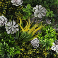 3rd Street Inn Artificial Greenery Wall Panels for Privacy - 4-Pack - color: Coastal Haven Succulent Mix