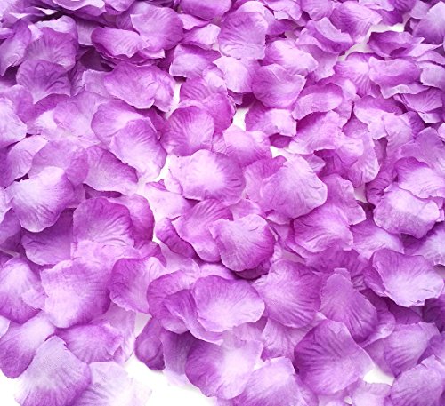 CODE FLORIST 2200 PCS Light Purple Silk Rose Petals,Lavender Petals Lilac Petals forWedding Flower Decoration - color: Light Purple, size: 2 Inch
