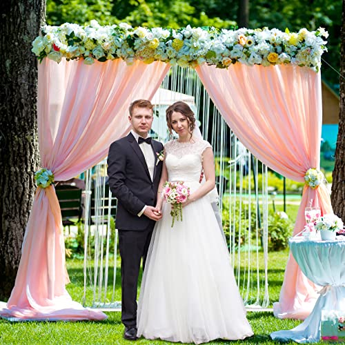 Wedding Arch Backdrop Stand 6.6x6.6 FT Square Wedding Arches for Ceremony White Metal Arch Stand for Wedding Bridal Shower Birthday Party Garden Floral Wedding Arbor Anniversary Event Decor - color: White, size: 6.6FT x 6.6FT